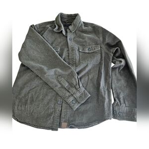 Dakota Grizzly Mens L Major Chamois Button Down Long Sleeve Shirt Olive Green